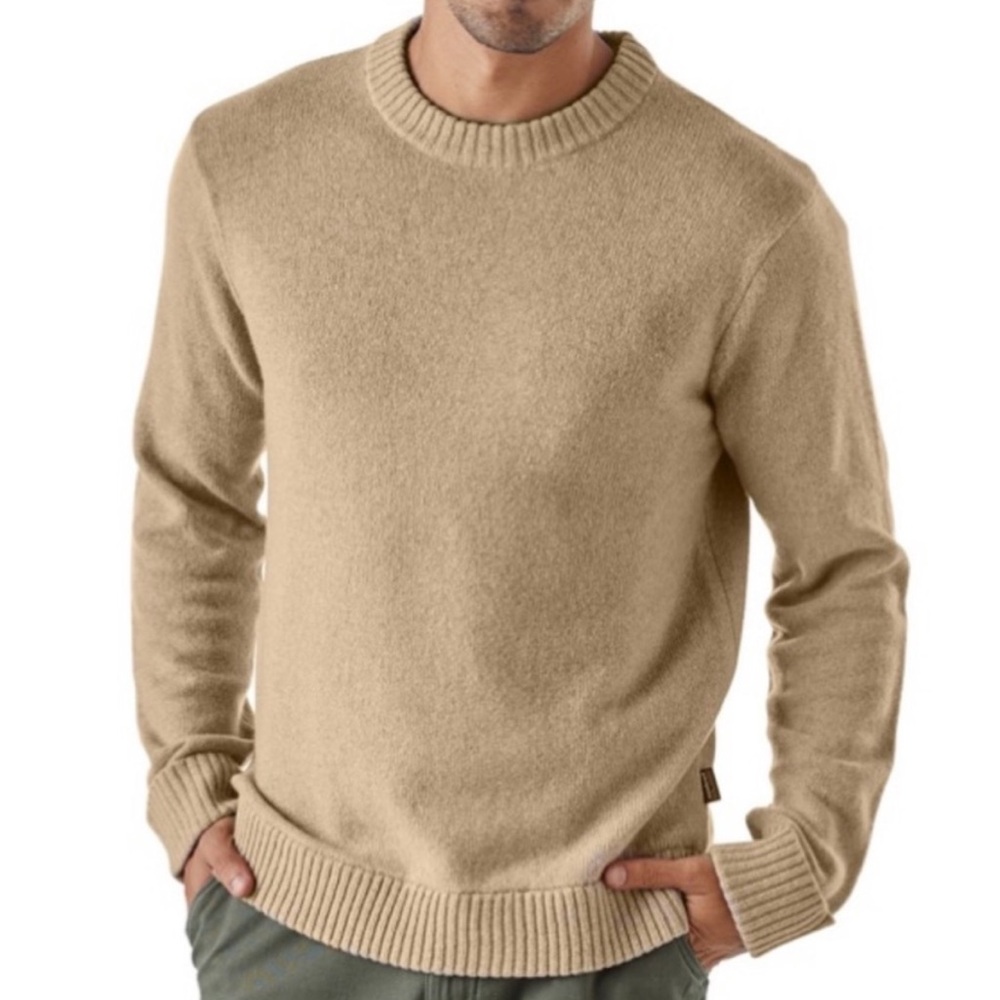 Patagonia Men's Recycled Wool Sweater Mens Khaki Brown Tan Taupe Large